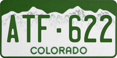 CO license plate ATF622