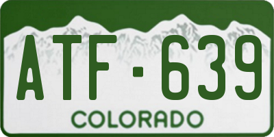 CO license plate ATF639