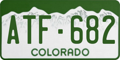 CO license plate ATF682