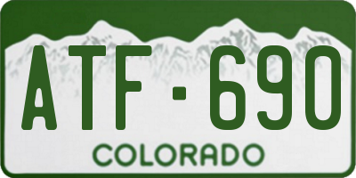 CO license plate ATF690