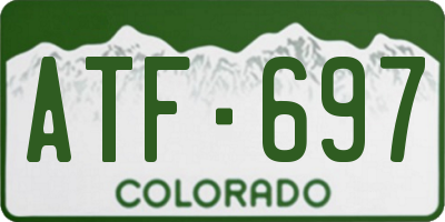 CO license plate ATF697