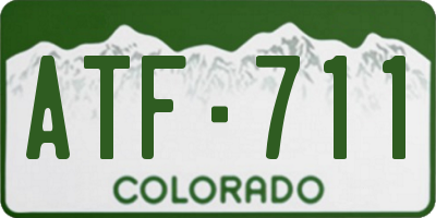 CO license plate ATF711