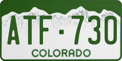 CO license plate ATF730