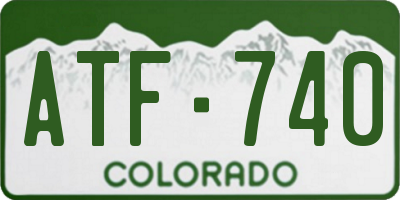 CO license plate ATF740