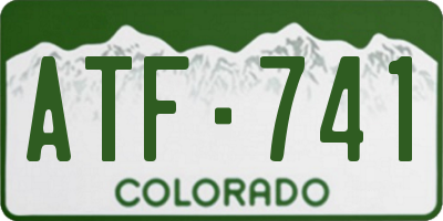 CO license plate ATF741