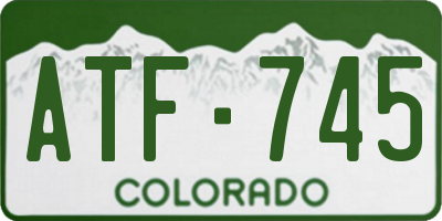 CO license plate ATF745