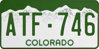 CO license plate ATF746