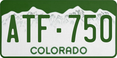 CO license plate ATF750