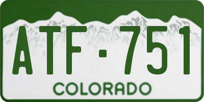 CO license plate ATF751