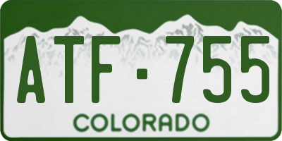 CO license plate ATF755