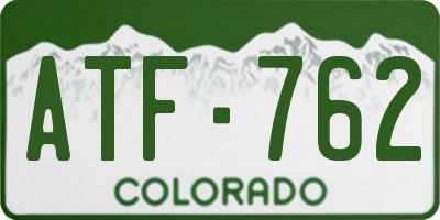 CO license plate ATF762