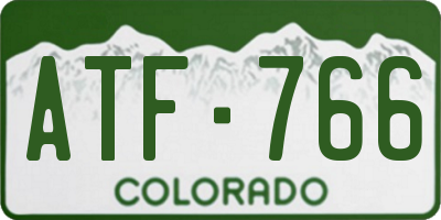 CO license plate ATF766