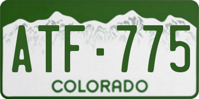 CO license plate ATF775