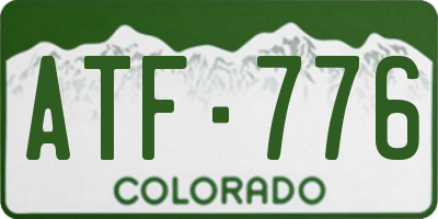 CO license plate ATF776