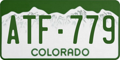 CO license plate ATF779