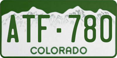CO license plate ATF780