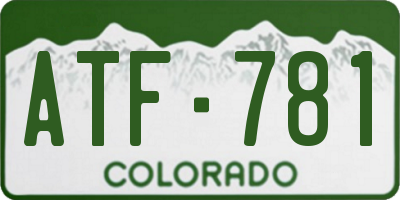 CO license plate ATF781