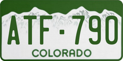 CO license plate ATF790