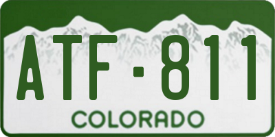 CO license plate ATF811