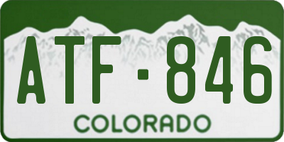 CO license plate ATF846