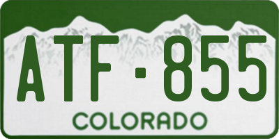 CO license plate ATF855