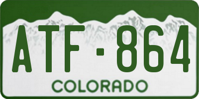 CO license plate ATF864