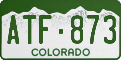 CO license plate ATF873