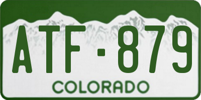CO license plate ATF879