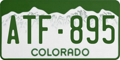 CO license plate ATF895