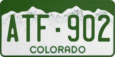CO license plate ATF902