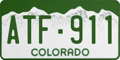 CO license plate ATF911