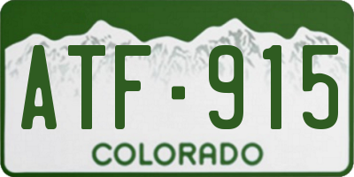 CO license plate ATF915