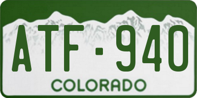 CO license plate ATF940