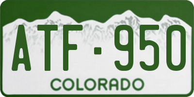 CO license plate ATF950