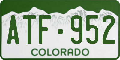 CO license plate ATF952