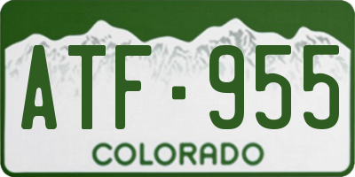 CO license plate ATF955