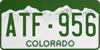 CO license plate ATF956