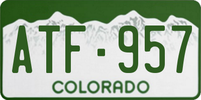 CO license plate ATF957