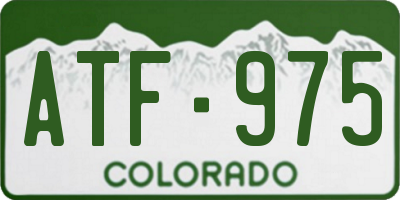 CO license plate ATF975