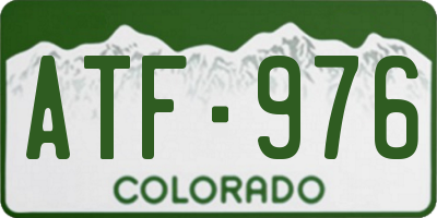 CO license plate ATF976