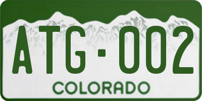 CO license plate ATG002