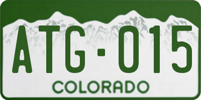 CO license plate ATG015