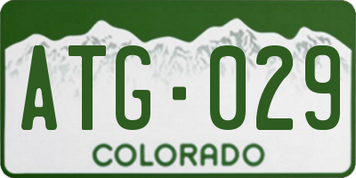CO license plate ATG029