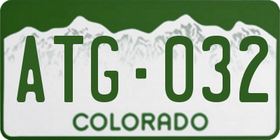 CO license plate ATG032
