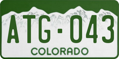 CO license plate ATG043