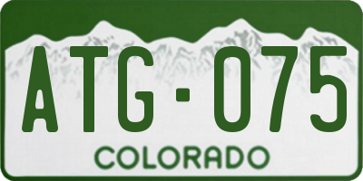 CO license plate ATG075