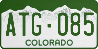 CO license plate ATG085