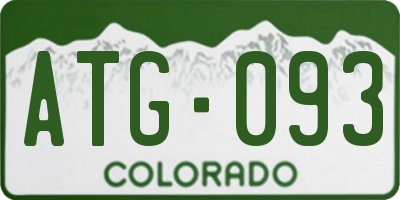 CO license plate ATG093