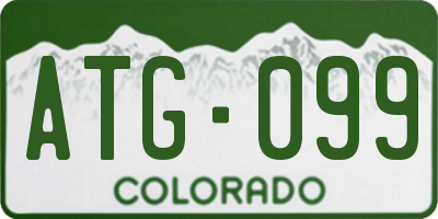 CO license plate ATG099