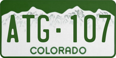CO license plate ATG107